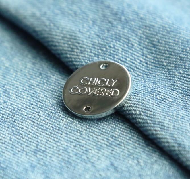 Punched Hole Dog Collar Metal Tag