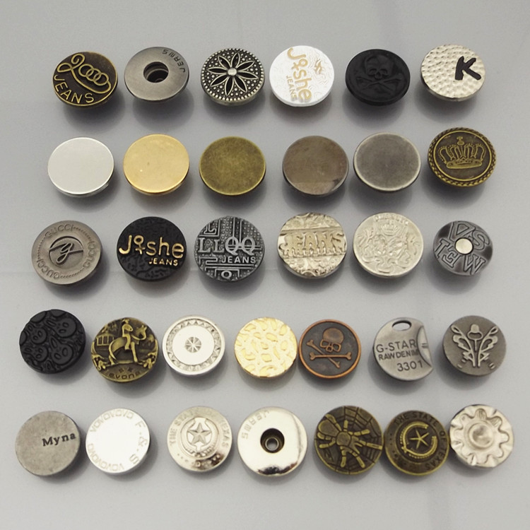 custom jeans button