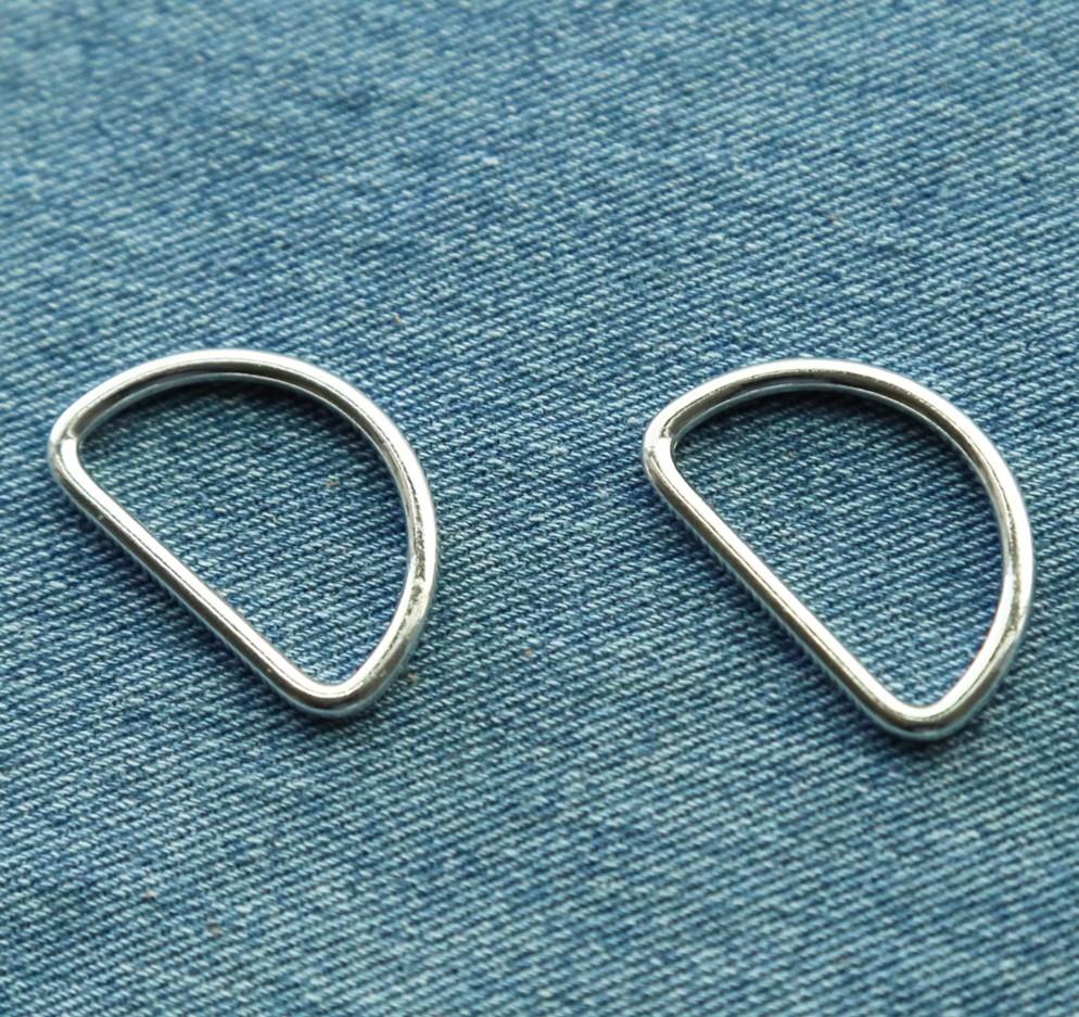 Hot sale bag metal d ring belt buckle, D shape buckle ring for handbags