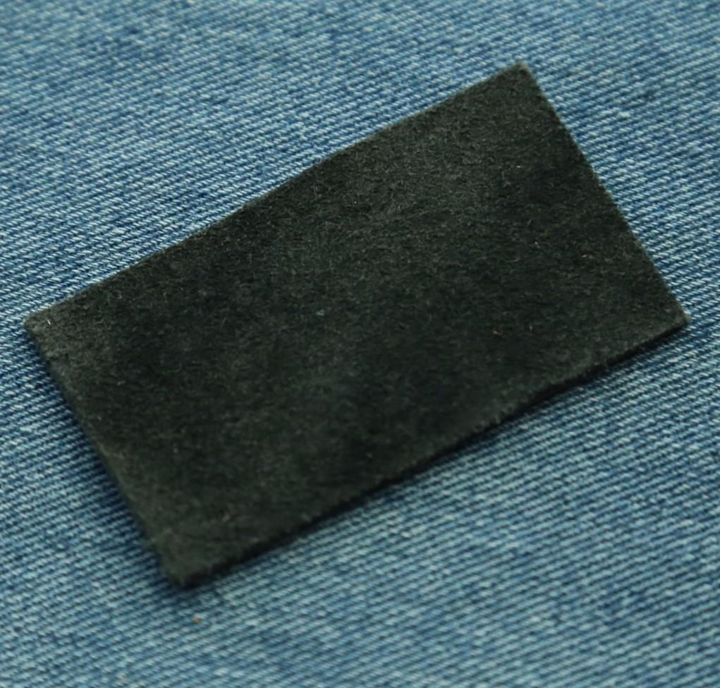 Custom fashion dress wholesale debossed real leather patch label for jeans