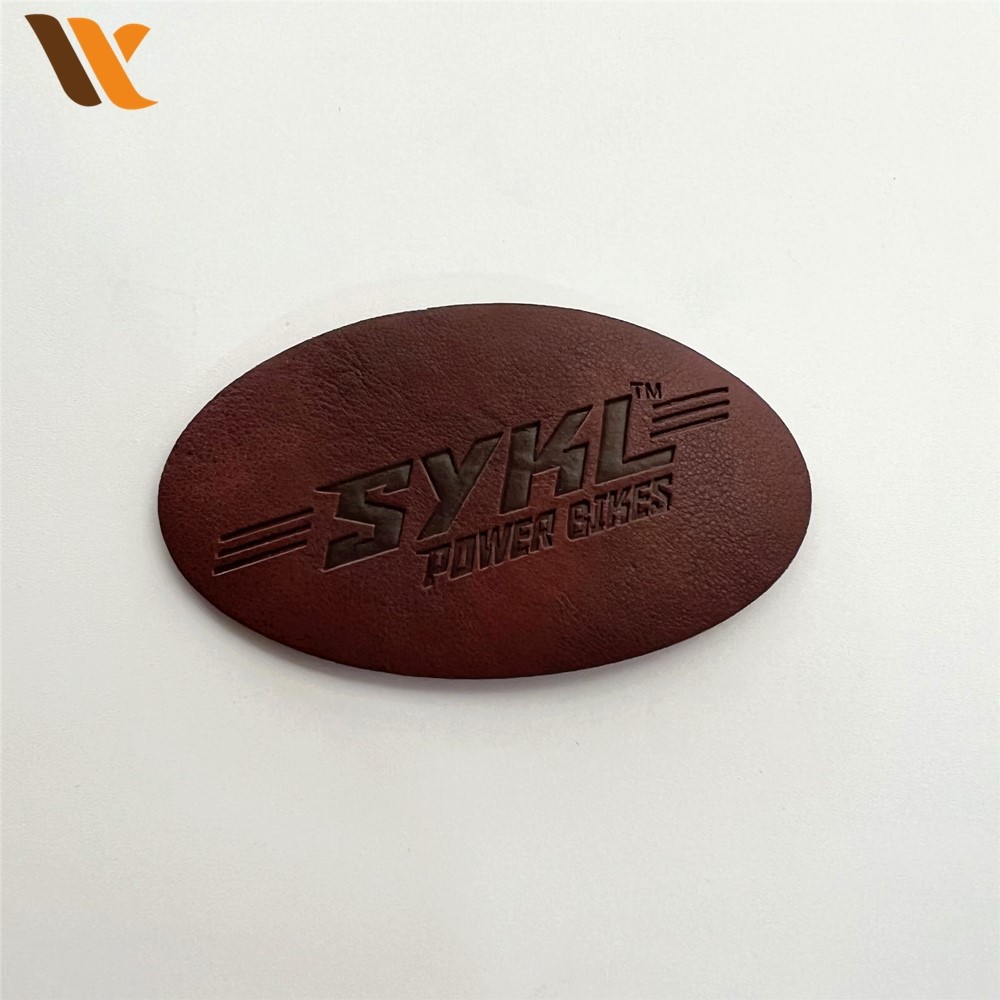 Embossed Jeans Genuine Leather Label Custom 2