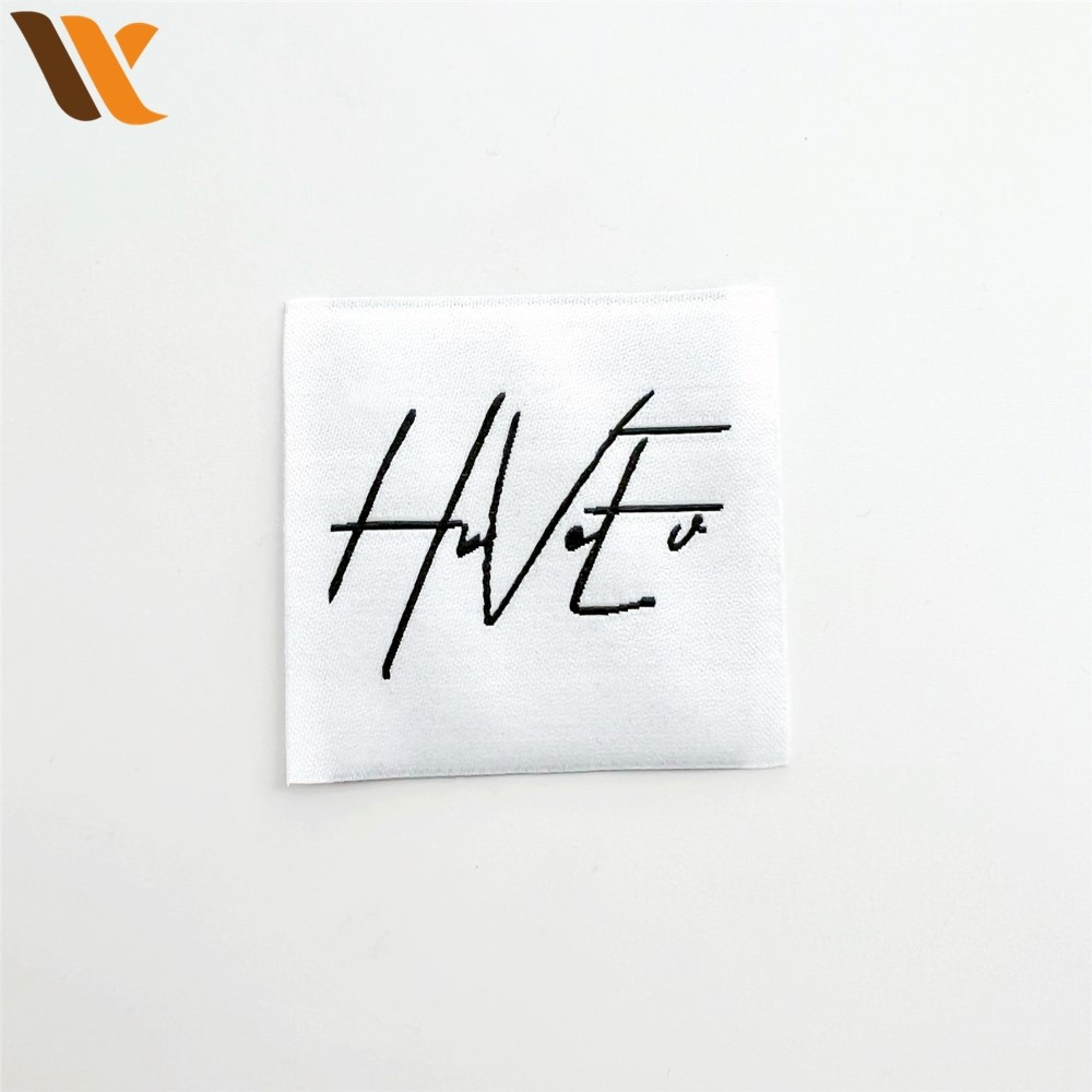 Custom Mens Plain White Woven Labels
