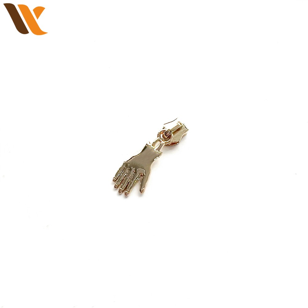 Wholesale Hand Shaped Golden Zipper Puller 3
