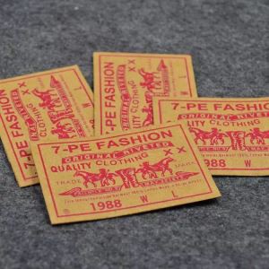 Kraft Paper Label Printed Jeans Patch