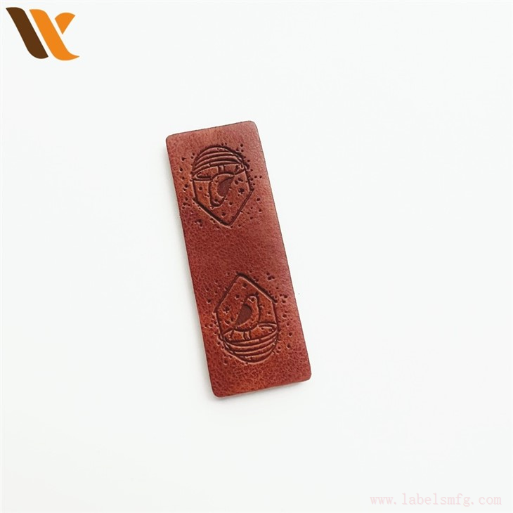 Custom Logo Foldable Leather Label Strip
